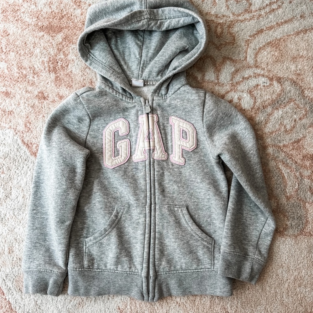 GAP Gray Zip-Up Hoodie Sweatshirt